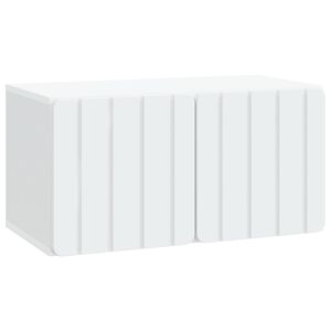 vidaXL V&auml;ggmonterad TV-b&auml;nk Vit 59,5 x 31 x 30 cm Konstruerat tr&auml;