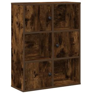 vidaXL Bokhylla r&ouml;kf&auml;rgad ek 60x24x76,5 cm konstruerat tr&auml;
