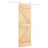 vidaXL Skjutd&ouml;rr med beslag 70x210 cm massiv furu