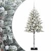 vidaXL Konstgjord julgran med kulor 120 cm 150 LED-lampor Varmvit