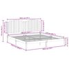 vidaXL Sängram utan madrass extra lång 180x210 cm massivt trä