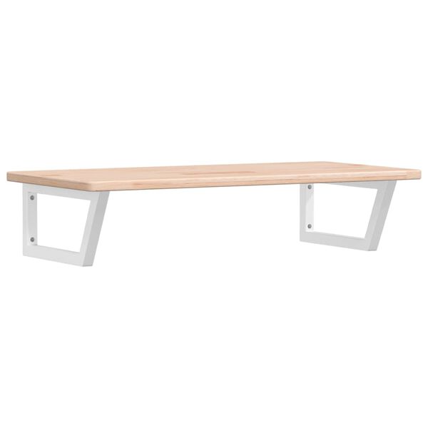 vidaXL V&auml;ggmonterad handfatshylla st&aring;l och massiv ek