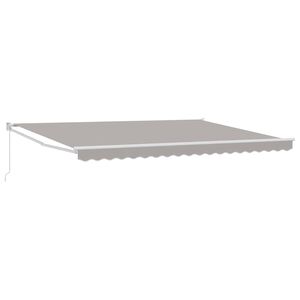 vidaXL Utdragbar markis Ljusgr&aring; 450 x 300 x 165 cm
