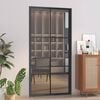 vidaXL Innerd&ouml;rr 102,5x201,5 cm svart ESG-glas och aluminium