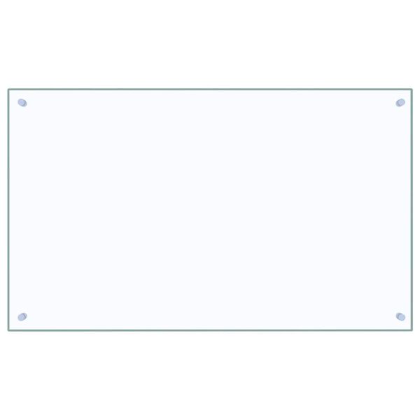 vidaXL K&ouml;kspl&aring;nbak 2 pcs Transparent 100 x 60 cm h&auml;rdat glas