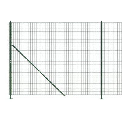 vidaXL Stängsel med stolpsko grön 1,8x25 m