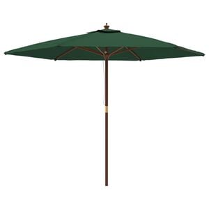 vidaXL Parasoll med tr&auml;st&aring;ng 299x240 cm gr&ouml;n