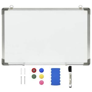 vidaXL Magnetisk whiteboard vit 50x35 cm st&aring;l