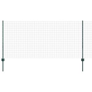 vidaXL Svetsat tr&aring;dst&auml;ngsel 25 x 1 m (B x H) PVC-belagda st&aring;l Gr&ouml;n