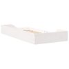 vidaXL Sängram Vit 75 x 190 cm Massiv furu