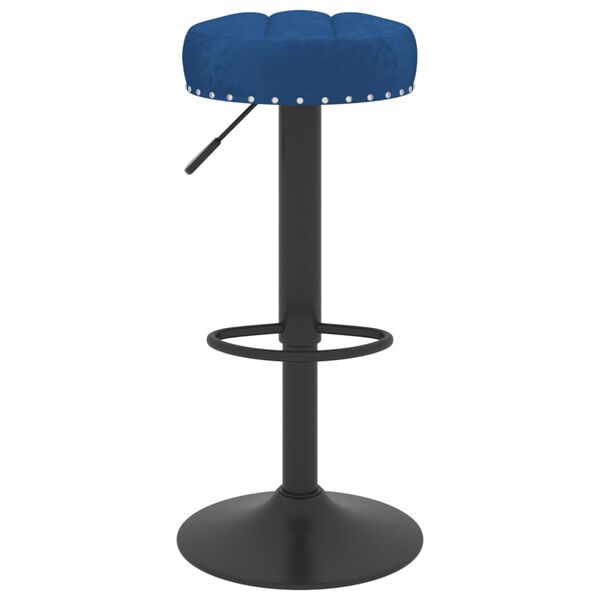 vidaXL Barstolar 2 st bl&aring; sammet