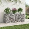 vidaXL Gabion upph&ouml;jd s&auml;ng Silver 150 x 50 x 60 cm Galvaniserat St&aring;l