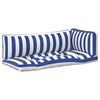 vidaXL Utomhuskudde 3 pcs Bl&aring; och Vit 103 x 58 x 10 cm Tyg