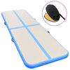 vidaXL Uppbl&aring;sbar gymnastikmatta med pump 700x100x10 cm PVC bl&aring;