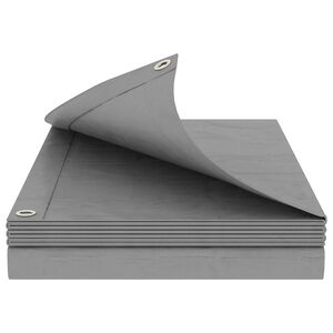 vidaXL Tarpaulin med &ouml;glor Ljusgr&aring; 2 x 3 m 260 gsm PE