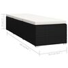 vidaXL Sols&auml;ng med dyna & bord konstrotting svart