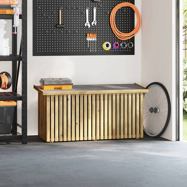 vidaXL Tr&auml;dg&aring;rdsf&ouml;rvaringsl&aring;da Naturf&auml;rg 119 x 44 x 58,5 cm