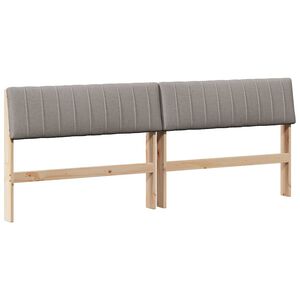 vidaXL Kl&auml;dd s&auml;nggavel Taupe 200 cm Massiv furu