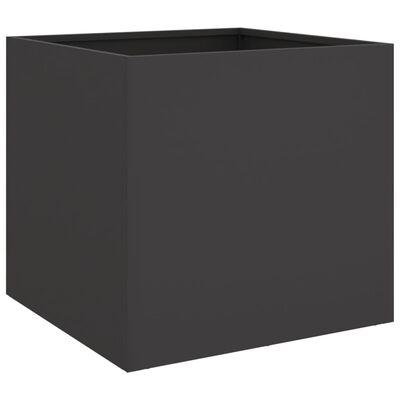 vidaXL Odlingslådor svart 42x40x39 cm kallvalsat stål