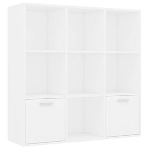 vidaXL Bokhylla vit 98x30x98 cm konstruerat tr&auml;