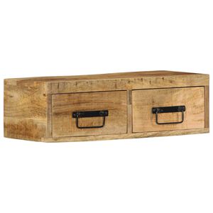 vidaXL V&auml;ggmonterad TV-b&auml;nk 60x30x19 cm massivt grovt mangotr&auml;