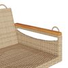 vidaXL Gungb&auml;nk beige 109x62x40 cm konstrotting