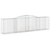 vidaXL Gabion b&aring;gformad 400x50x100/120 cm galvaniserat j&auml;rn