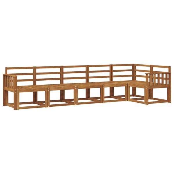 vidaXL Utomhussoffset 6 pcs Naturf&auml;rg Massivt Akaciatr&auml;