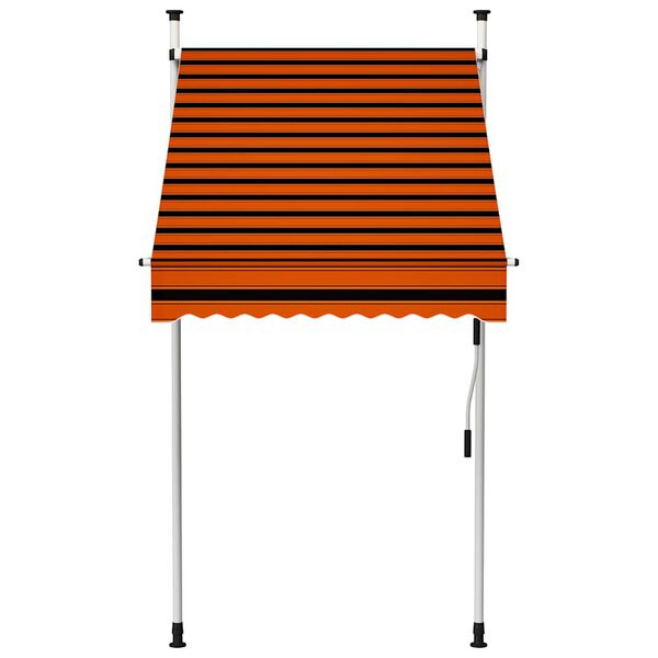 vidaXL Markis manuellt inf&auml;llbar 100 cm orange och brun