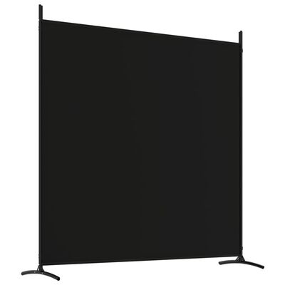 vidaXL Rumsavdelare 4 paneler svart 698x180 cm tyg