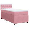 vidaXL Rams&auml;ng med madrass rosa 100x200 cm sammet