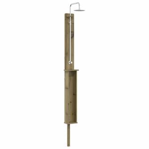 vidaXL Utomhus Dusch 246 cm Impregnerad furu och rostfritt st&aring;l