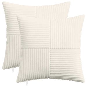vidaXL Kudd&ouml;verdrag 2 st ALMELO Gr&auml;ddvit 30 x 30 cm manchester