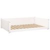 vidaXL Hundb&auml;dd vit 105,5x75,5x28 massiv furu