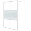 vidaXL Duschv&auml;gg vit 140x195 cm klart ESG-glas
