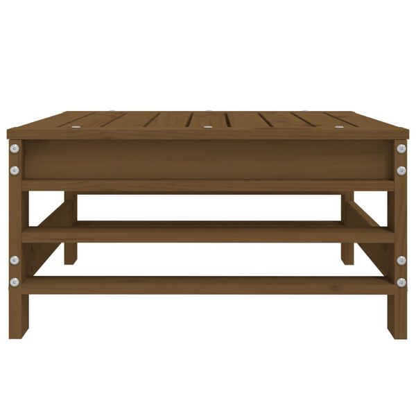 vidaXL Fotpall för trädgården honungsbrun massiv furu