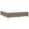 vidaXL Boxspring-sängram taupe 160x200 cm tyg