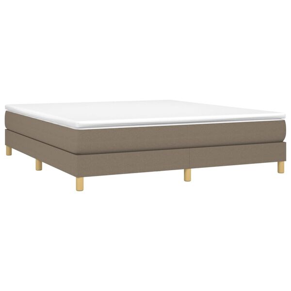vidaXL Boxspring-sängram taupe 160x200 cm tyg