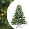 vidaXL Konstgjord julgran med 150 LED-lampor Gr&ouml;n 150 cm PE och PVC