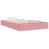 vidaXL Ottoman sängram utan madrass rosa 120x200 cm sammet