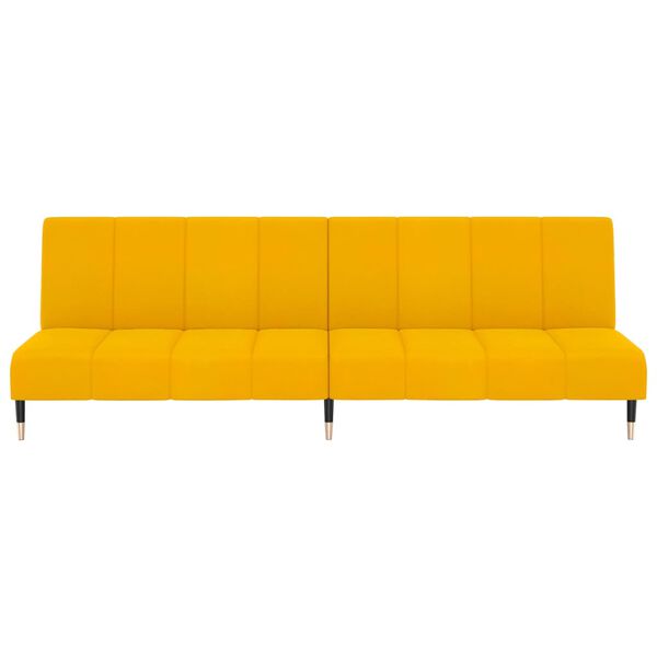 vidaXL B&auml;ddsoffa 2-sits gul sammet