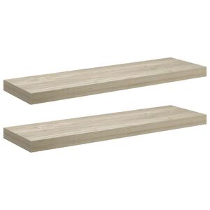 vidaXL Sv&auml;vande v&auml;gghyllor 2 st ek 80x23,5x3,8 cm MDF