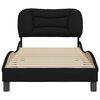 vidaXL Bed Frame without Mattress "Hvar" Black 90x200 cm Fabric