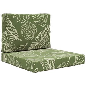 vidaXL Utomhus Soffa Kudde 2 pcs Bladdesign Polyester