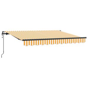 vidaXL Utf&auml;llbar markis Gul 250 x 200 cm tyg