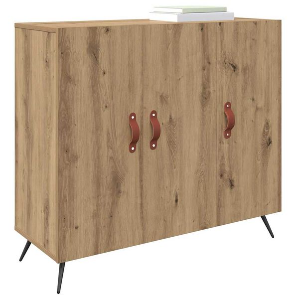 vidaXL Sideboard Artisan Ek 89,5 x 34 x 80 cm Konstruerat tr&auml;