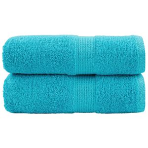 vidaXL Premium Tv&auml;tthanddukar SOLUND 2 st turkos 30x30 cm 600 gsm