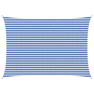 vidaXL Sols&auml;tt segel 3 x 6 m HDPE Rektangul&auml;r Bl&aring; och Vit