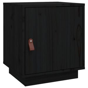 vidaXL S&auml;ngbord svart 40x34x45 cm massiv furu