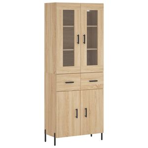 vidaXL H&ouml;gsk&aring;p sonoma-ek 69,5x34x180 cm konstruerat tr&auml;
